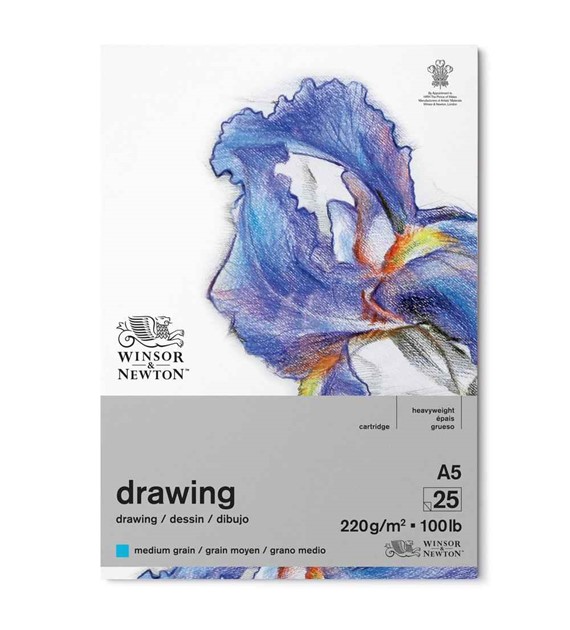 WN Drawing Pad Medium A5 220g 25ark - blok