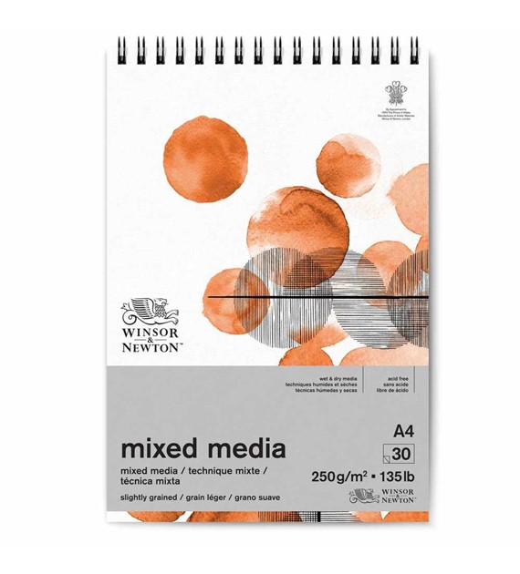 WN MixMedia Pad A4 250g 30ark - blok na spirali