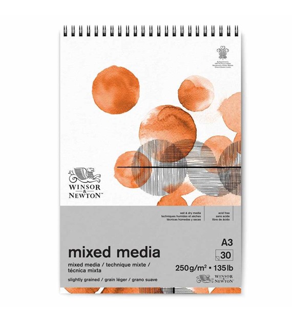 WN MixMedia Pad A3 250g 30ark - blok na spirali
