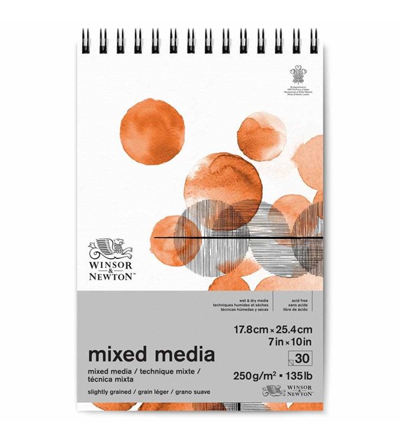 WN MixMedia Pad 18x25 250g 30ark - blok na spirali