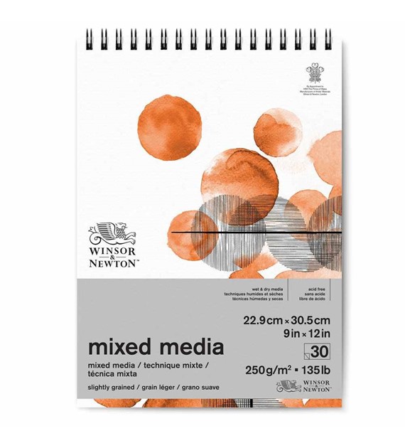 WN MixMedia Pad 23x31 250g 30ark - blok na spirali