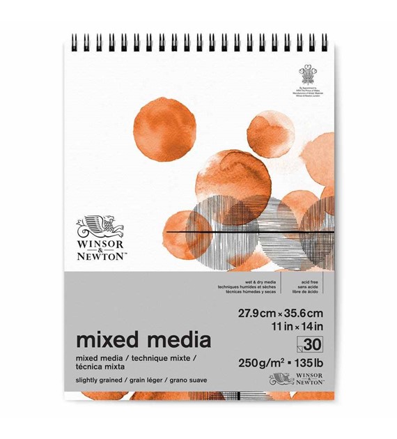 WN MixMedia Pad 28x36 250g 30ark - blok na spirali