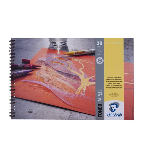 VG Toned Paper EARTH RED A4 120g 30ark -blok